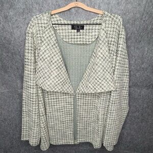 NWT Mo-Ka by Santa Fe Apparel Lurex Tweed Cotton Blend‎ Jacket- Sz 3X